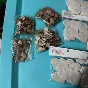 Wooden Heart Craft Pieces and felt hearts